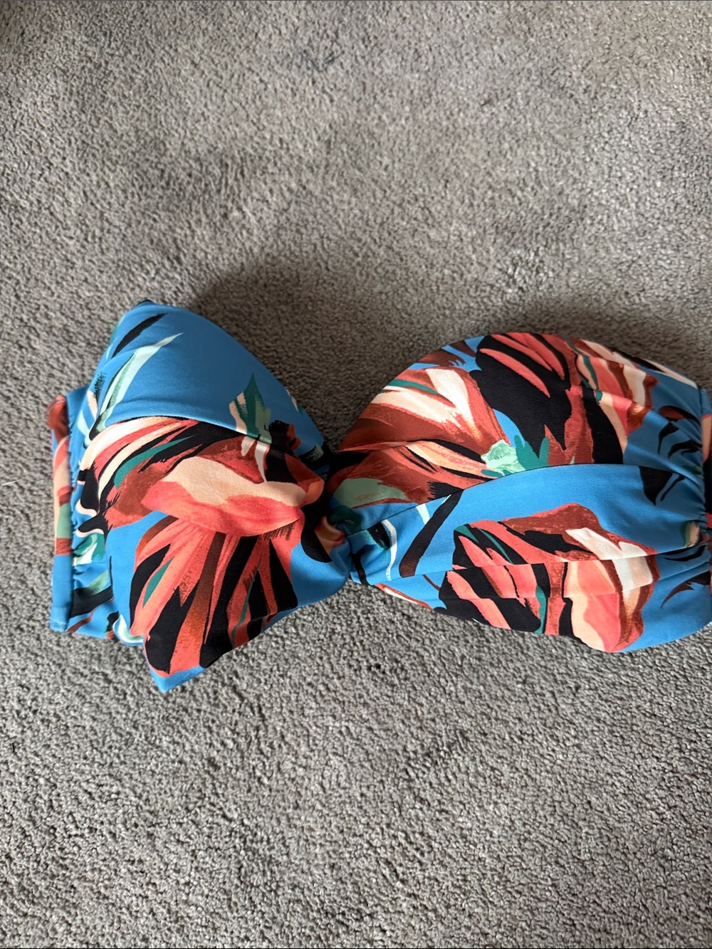 CALIA by Carrie Underwood Blue Tropical Floral One-Piece